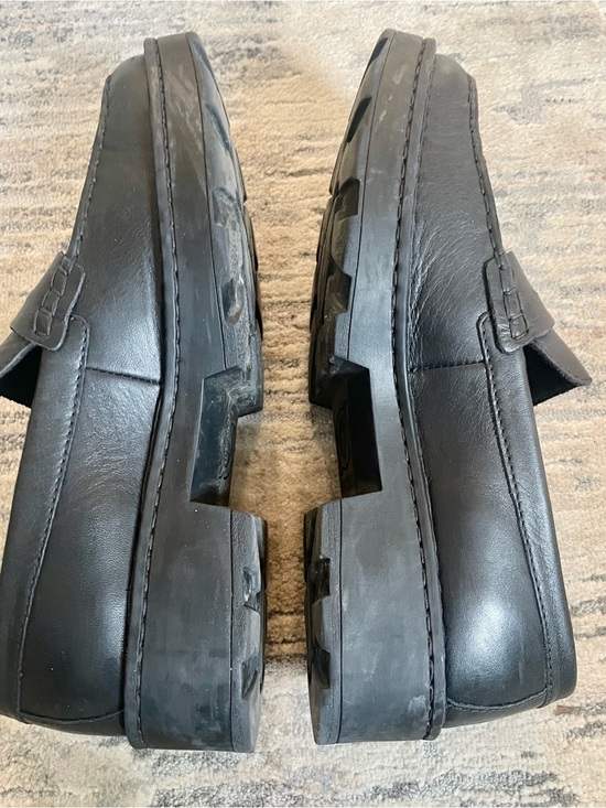 Born Black Leather Penny Loafers for Men